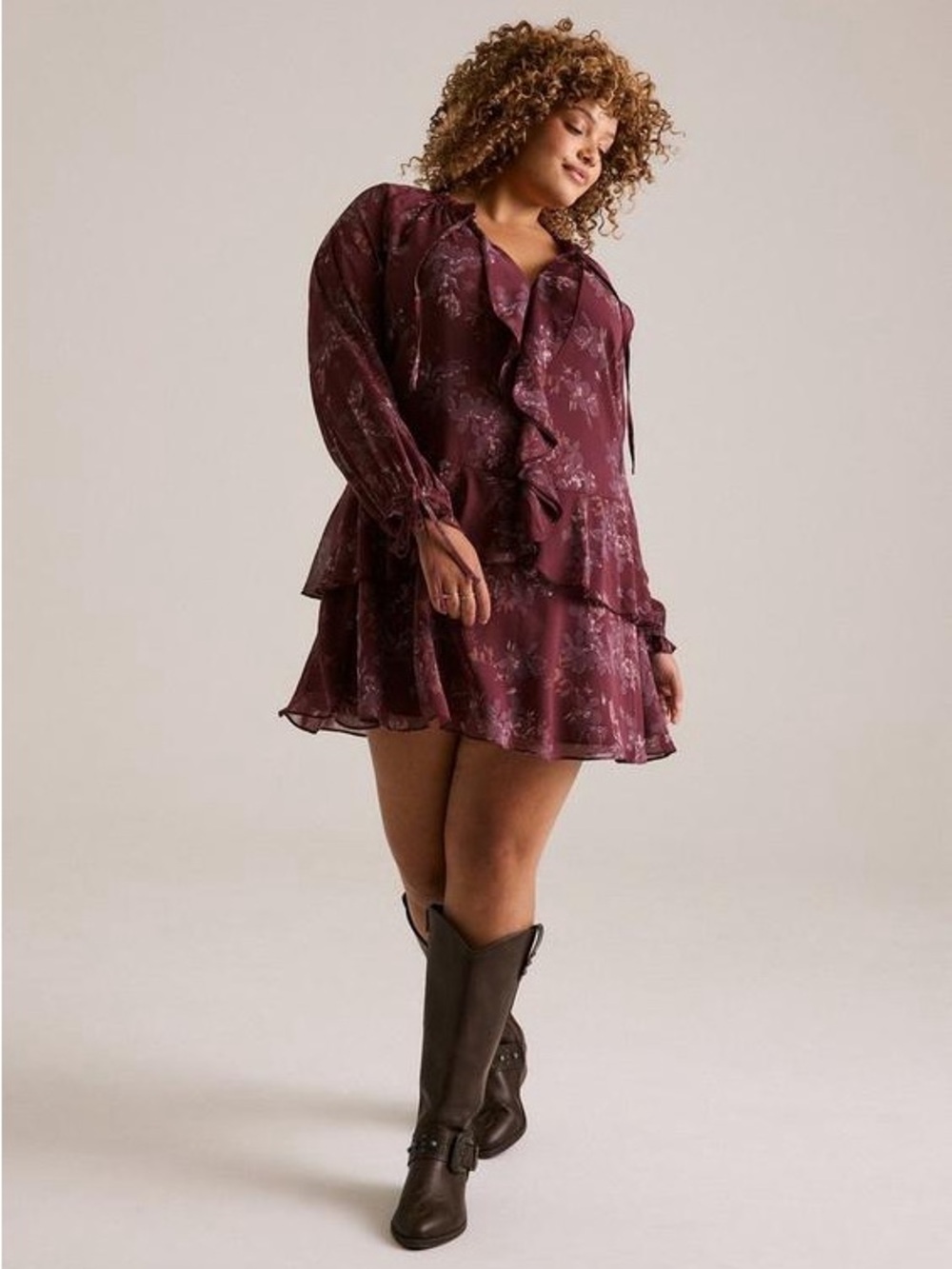 Torrid Festi Cascade Ruffle Drop Waist Dress